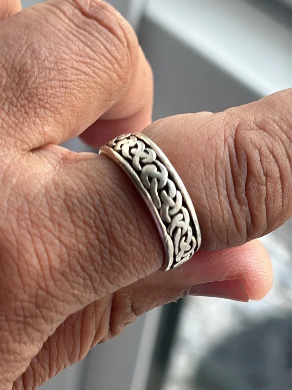 Vintage Sterling Silver Eternity Celtic Design Ring
